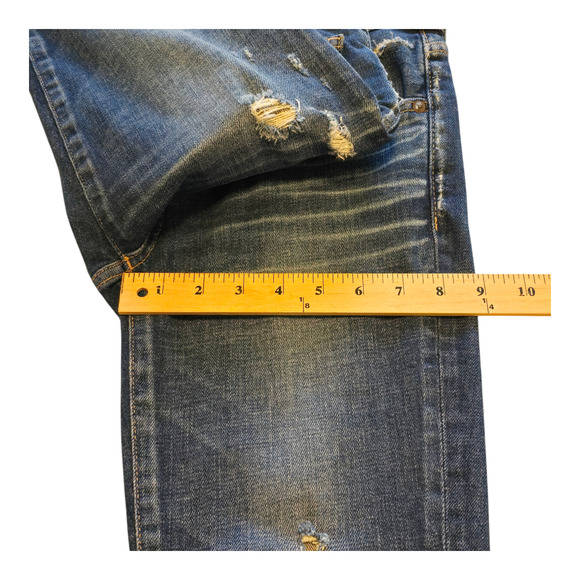 Moussy Vintage Jeans Womens 25 Blue Glendale Skinny Cropped Distressed Grunge - Picture 12 of 14